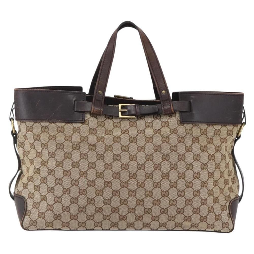 GUCCI GG Canvas Tote Bag Beige Gold 106251 Auth 162943 - Picture 13 of 16